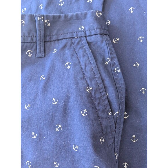 Talbots Relaxed Chino Pants Womens 4P Blue Anchor Printed Pocket Cotton Blend - Picture 5 of 8